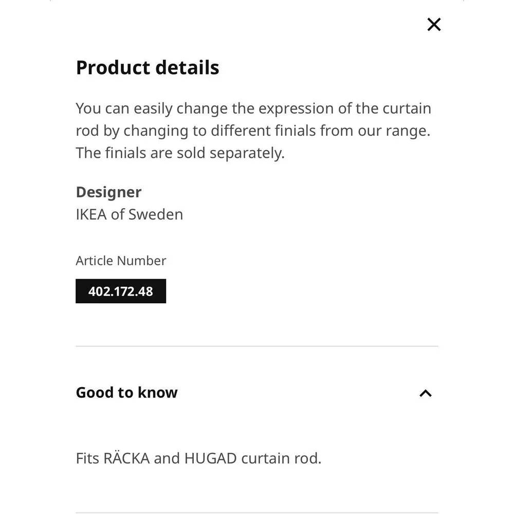 Ikea Blast Curtain Rod Ends